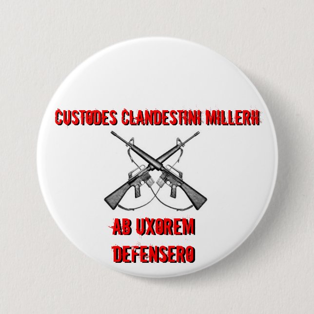 Gekreuzte Gewehre, Custodes Clandestini Millerii,… Button (Vorderseite)