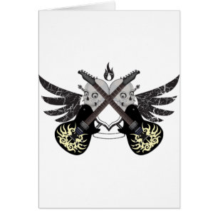 Gekreuzte Gitarren und Schädel