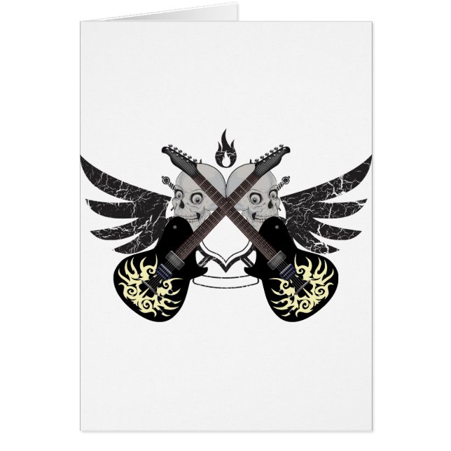 Gekreuzte Gitarren und Schädel (Vorne)