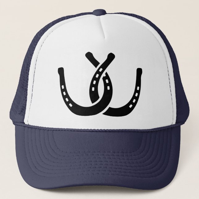 Gekreuzte Hufeisen Truckerkappe (Vorderseite)