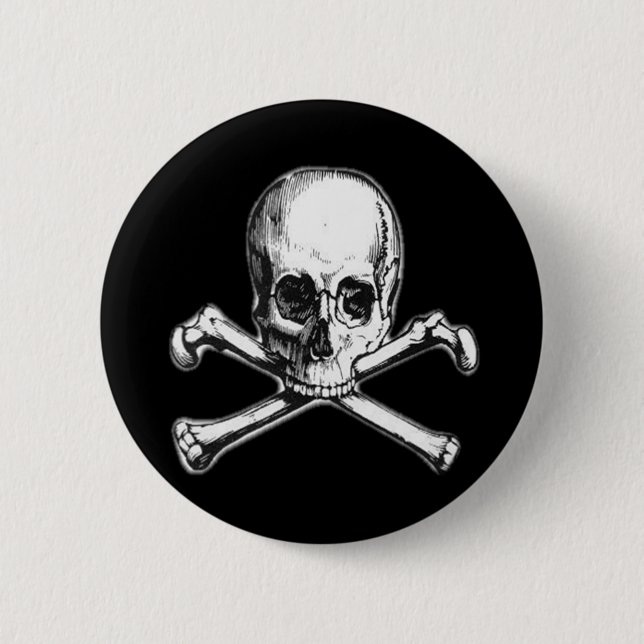 Gekreuzte Knochen Button (Vorderseite)