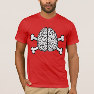 Gekreuzte Knochen des Gehirn-n T-Shirt