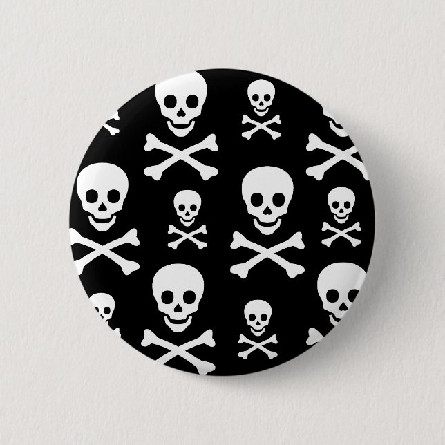 Gekreuzte Knochen des Schädel-N Button (Vorderseite)
