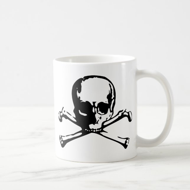 Gekreuzte Knochen Kaffeetasse (Rechts)