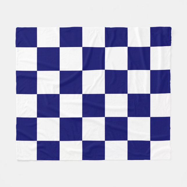Gekreuzte Marine und Weiß Fleecedecke (Vorderseite (Horizontal))
