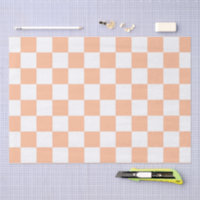Gekreuzte Quadrate für orange-weiße geometrische F