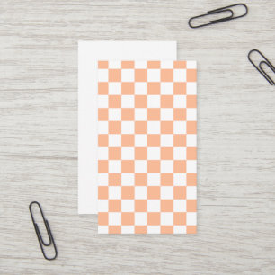 Gekreuzte Quadrate für orange-weiße geometrische F Visitenkarte
