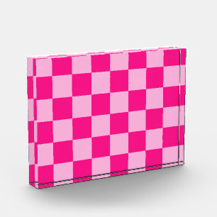 Gekreuzte Quadrate lichtfeuchtes, rosa geometrisch Fotoblock