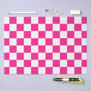 Gekreuzte Quadrate mit weißem, rosa Retro Seidenpapier