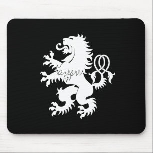Gekreuzte Schwanz-zügellose Löwe-Wappenkunde Mousepad