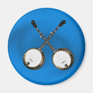 GEKREUZTER BANJO-MAGNET MAGNET
