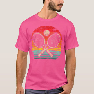 Gekreuzter Tennisschläger Sportliebhaber T-Shirt