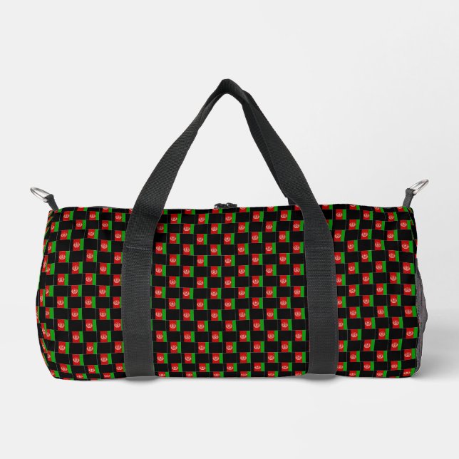 Gekreuztes Afghanistan-Flaggenmuster Duffle Bag (Vorderseite)