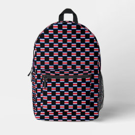 Gekreuztes Muster der Costa Rica-Flagge Bedruckter Rucksack