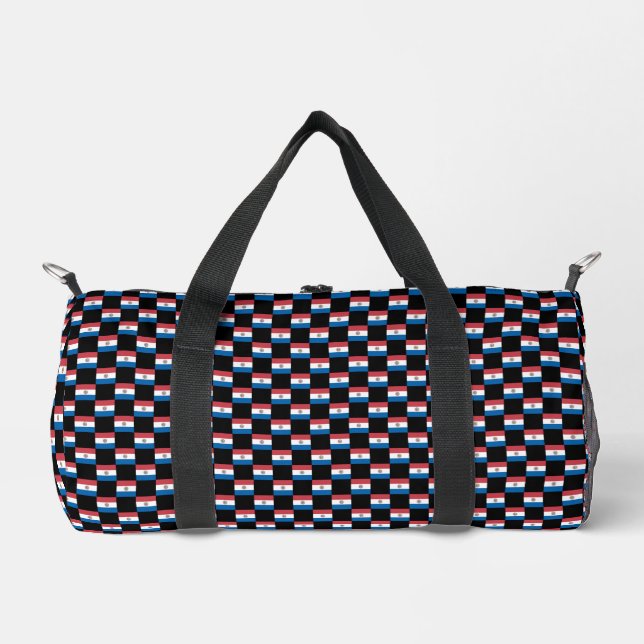 Gekreuztes Paraguay-Flag-Muster Duffle Bag (Vorderseite)