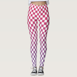 Gekreuztes rosa bis Lila Farbmuster Leggings