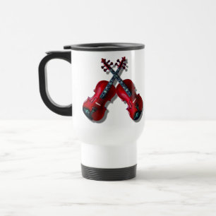 GEKREUZTES ROTES VIOLINS-MUG REISEBECHER
