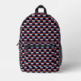 Gekreuztes russisches Flaggenmuster Bedruckter Rucksack