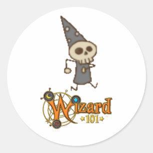Gekritzel-Aufkleber des TodWizard101 Runder Aufkleber