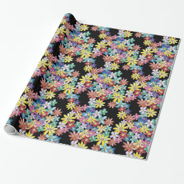 Gekritzel-Blumen-Verpackungs-Papier Geschenkpapier