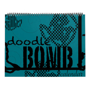 Gekritzel-Bomben-Malbuch Kalender