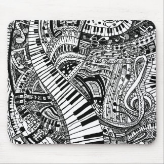 Gekritzel der klassischen Musik mit Mousepad