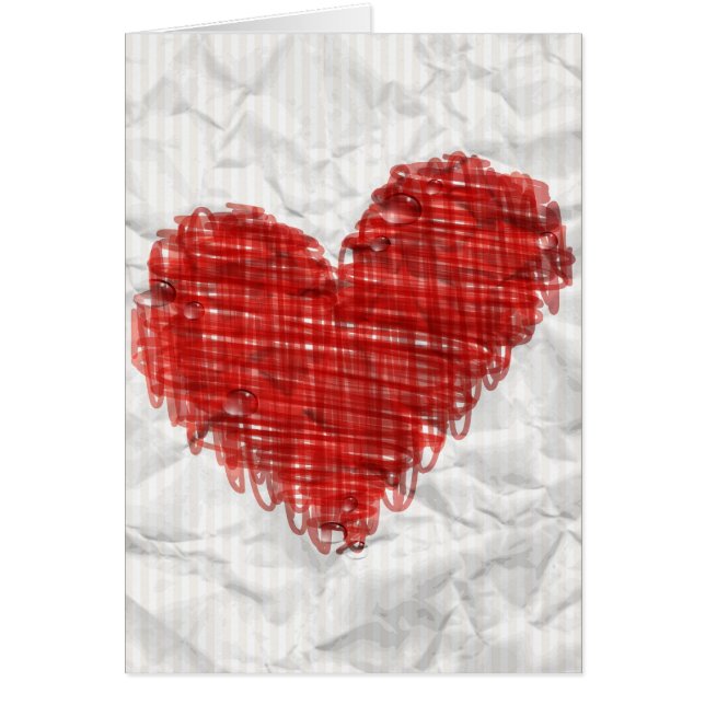 Gekritzel-Herz-Karte (Vorne)