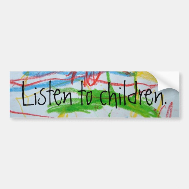 Gekritzel, hören auf Kinder. - Besonders Autoaufkleber (Vorne)