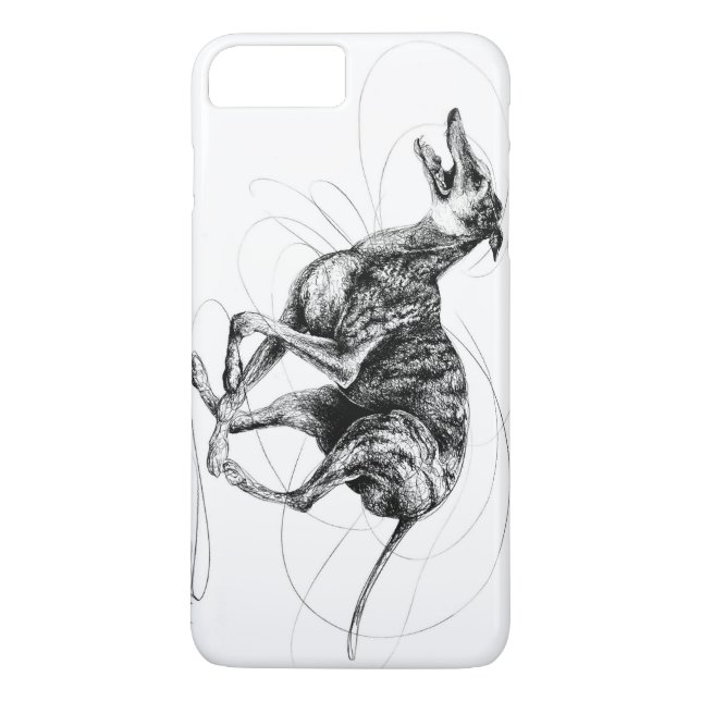 Gekritzel I, Windhund Case-Mate iPhone Hülle (Rückseite)