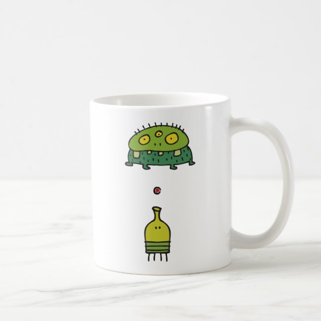Gekritzel-Sprungs-Tasse Kaffeetasse (Rechts)