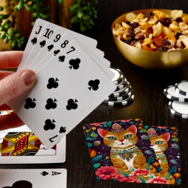 Gekrönte Katze mit Juwelen Spielkarten (Add fun to family time—these playing cards make a great little Mother’s Day surprise.
)