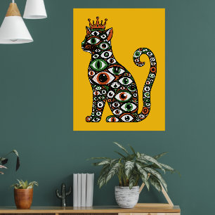 Gekrönte Katzenaugen Poster