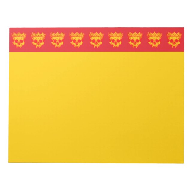 Gekrönter Schädel Notizblock (Vorderseite)