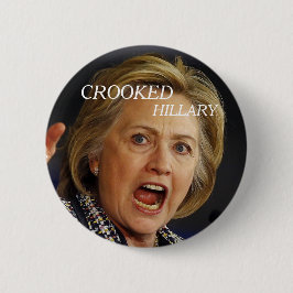 Gekrümmte Hillary Clinton 2016 Button