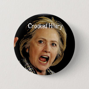 Gekrümmte Hillary Clinton Button