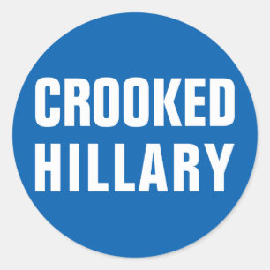 Gekrümmte Hillary Clinton Runder Aufkleber