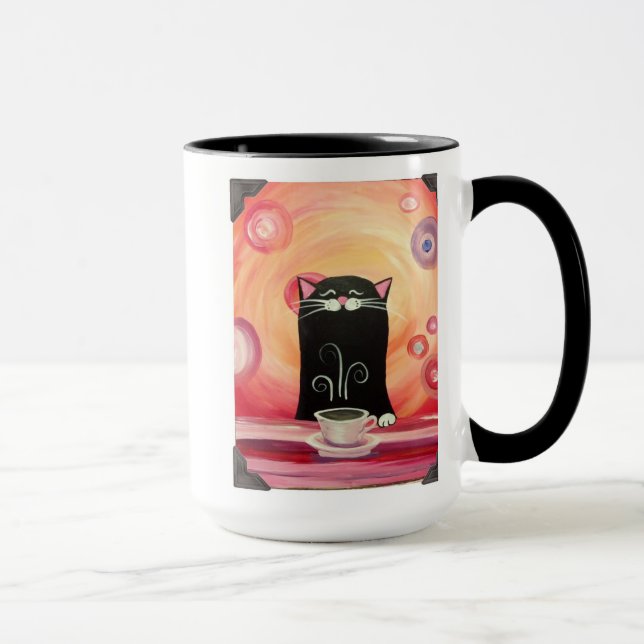 Gekrümmte Tür-Studio-Kakaokitty-Tasse Tasse (Rechts)