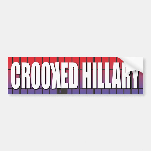 Gekrümmter Hillary-Autoaufkleber Autoaufkleber (Vorne)