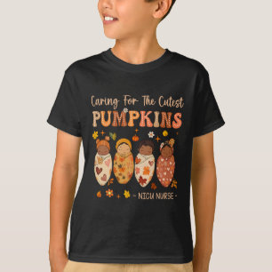 Gekümmert für das Niedliche Pumkin Halloween Nuren T-Shirt