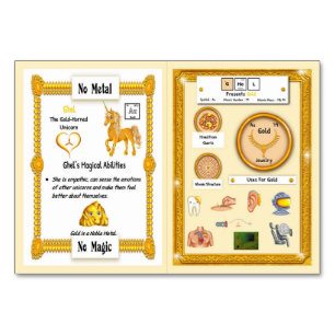 Gel - Gold Horn Unicorn carte de commerce