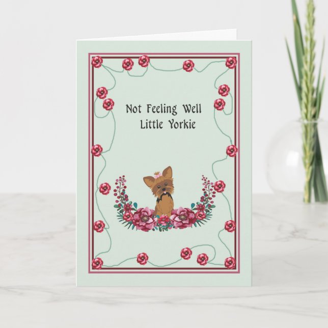 Gel Well Card für Yorkshire Terrier Female Karte (Vorderseite)