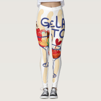 🍦 GELA TO – Süße Retro-Gelato-Grafik Leggings