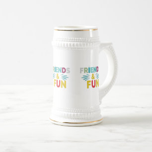 Gelächter - "Freunde und Spaß" Multicolor Bierglas