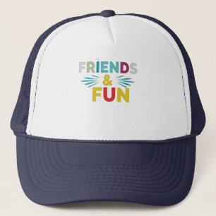Gelächter - "Freunde und Spaß" Multicolor Truckerkappe