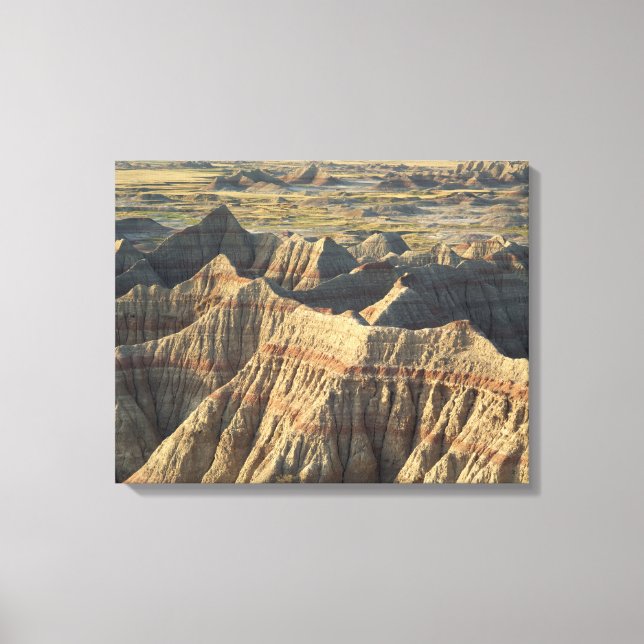 Gelagerte Hoodoos der Badlands Leinwanddruck (Vorderseite)