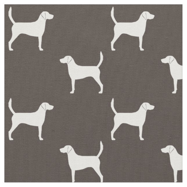 Geländeläufer-HundeSilhouette-Muster Stoff (Nahaufnahme)