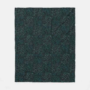 Geländemuster Grün 01bx4.Schwarz Fleecedecke