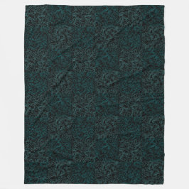 Geländemuster Grün 01bx4.Schwarz Fleecedecke