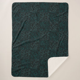 Geländemuster Grün 01bx4.Schwarz Sherpadecke