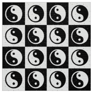 Geländertes Ying-Yang Stoff